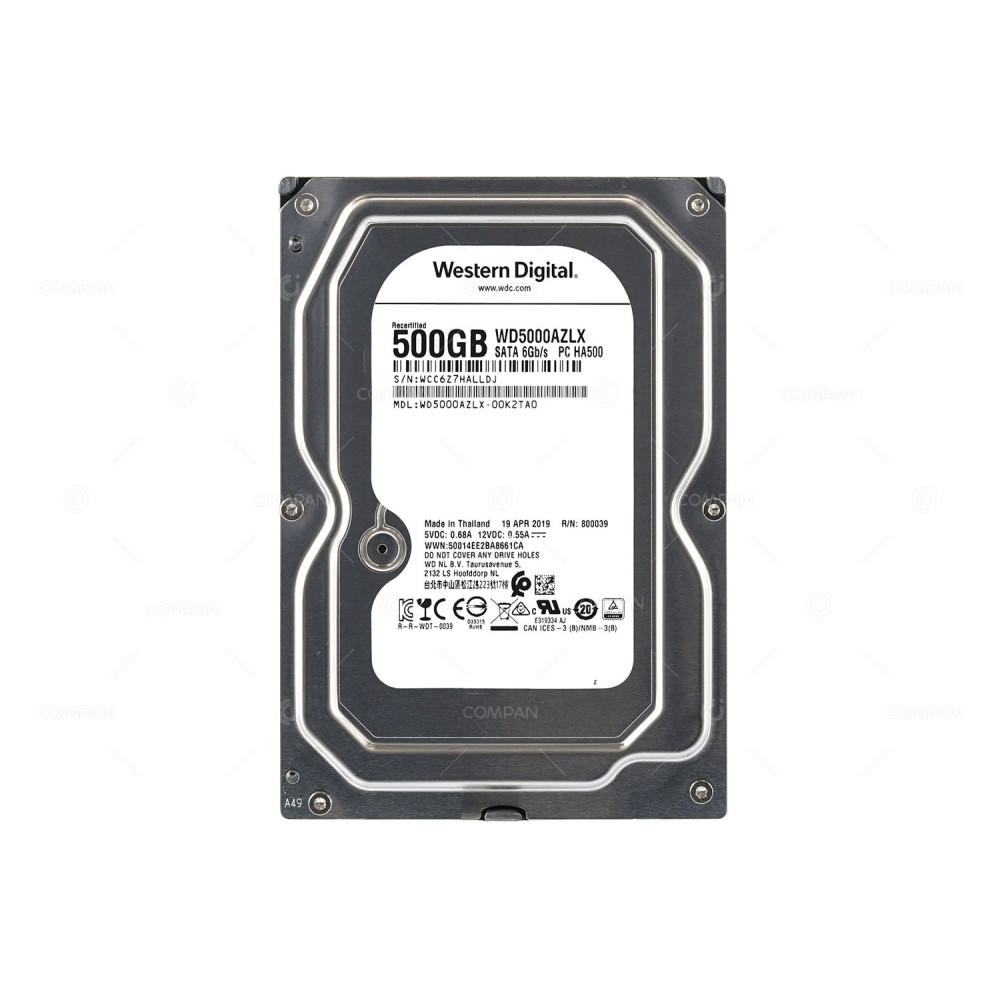 WD5000AZLX-00JKKA0 WD HDD 500GB 7.2K SATA 6G 3.5" LFF